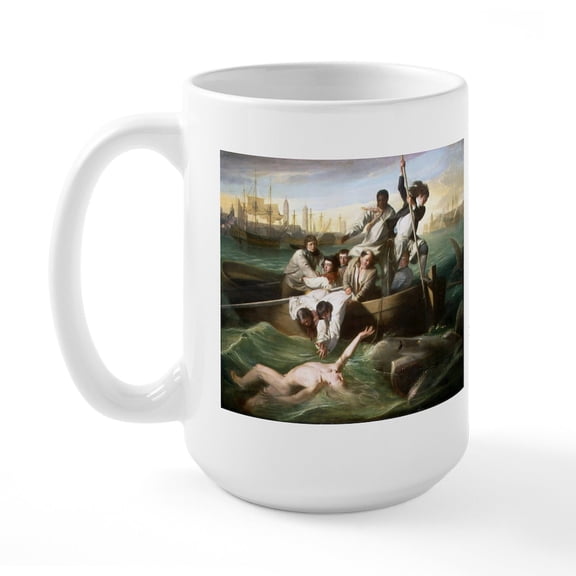 CafePress - Watson And The Shark Large Mug - 15 oz Ceramic Large White Novelty Mug