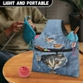 thumbnail image 5 of KUIFORTI Cat Yarn Bag Blue Crochet Bag Organizer Cute Yarn Storage Bag Tote Yarn Holder Yarn Bags for Crocheting, Needles Accessories, Size L, 5 of 7