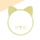 thumbnail image 5 of Espejo de pared acrílico con marco de madera y forma de gatito., 5 of 7