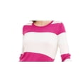 thumbnail image 2 of MAISON JULES Womens Color Block Long Sleeve Jewel Neck T-Shirt Sweater  Size, 2 of 3