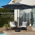 thumbnail image 4 of Best Choice Products 10ft Outdoor Steel Market Patio Umbrella w/ Crank, Tilt Push Button, 6 Ribs - Slate, 4 of 8