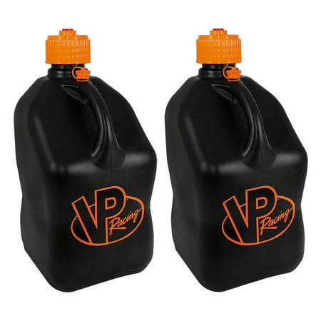 VP Racing 5 Gallon Racing Fuel Container Jug Gas Can, Black/Orange (2