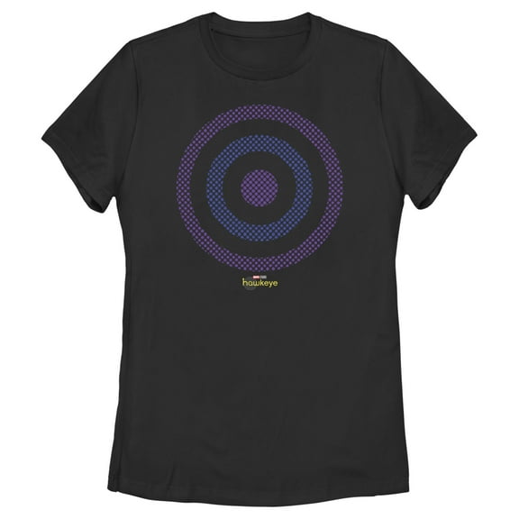 Women's Marvel Hawkeye Bullseye Graphic Tee Black X Large