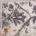 thumbnail image 3 of Addison Platinum Distressed Damask Orange Area Rug, 3 of 3
