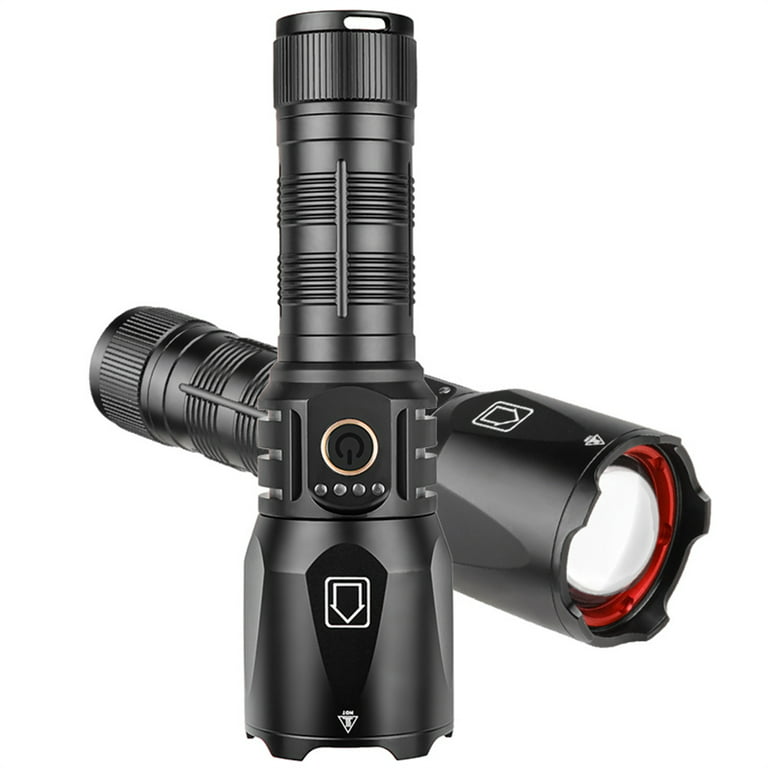 Gehavin Rechargeable High Power LED Flashlight 500000 High Lumens, Super  Bright XHP160 Flashlights with 6 Modes, Waterproof, Zoomable, Fast Charging,Camping  Flashlight for Campers 