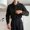 #0288-Black, variant on Ceisia Men Solid Cropped Full Zip Point Collar Long Sleeve Casual Streetwear Jacket Daily Layering Outerwear Gift