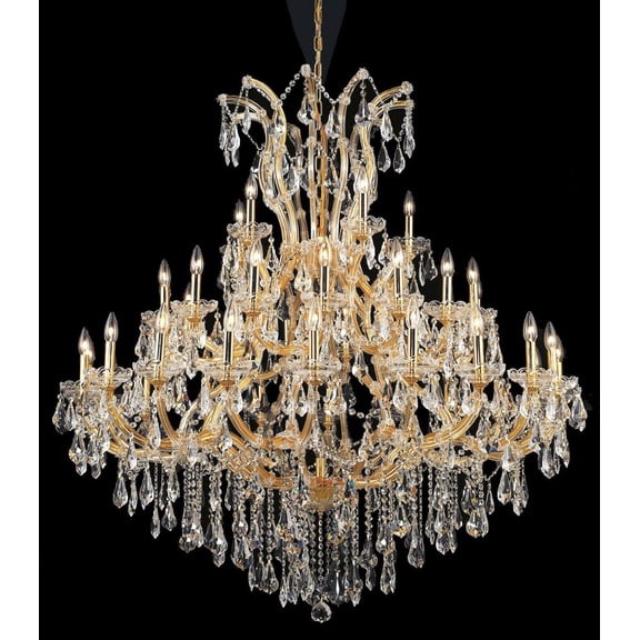 2801 Maria Theresa Collection Chandelier D:52in H:54in Lt:41 Gold Finish (Royal Cut Crystals)
