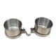 thumbnail image 3 of 2 piezas aves loro jaulas colgando comedero acero inoxidable recipiente de agua de comida l Sunnimix Alimentador de loros de aves de mascota, 3 of 8