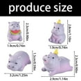 thumbnail image 5 of AOOOWER 4Pcs Resins Hippo Mini Sculpture Home Office Desk Landscape Decorative Gift Item, 5 of 8