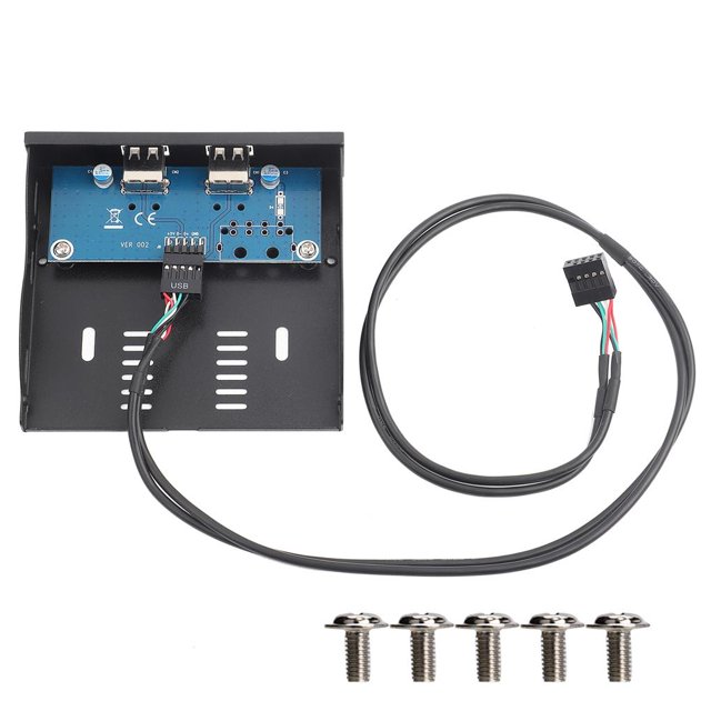 Panel Frontal De La Unidad De Disquete De Alambre De Cobre Estañado De 9 Pines Y 2 Puertos Usb 2.0 De 3,5 Pulgadas Speravity EL006505-00