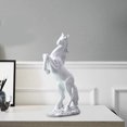 thumbnail image 5 of Estatua de resina de caballo de pie para decoración del hogar, escultura de adorno animal, estatua de resina de caballo trenzado con significado de éxito - Negro, 5 of 5