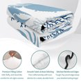 thumbnail image 4 of Queen Quilt Set 90''x96'', Coastal Blue Crab Lightweight Bedspread Coverlet Set with 2 Pillow Shams, Coral Starfish Ocean Conch Nautical Breathable All Season Quilt Bedding for Bedroom/Guest Room, 4 of 9