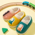 thumbnail image 5 of LIIPEE Girls Plush Slippers Cartoon Animal Warm Closed Toe Non- Soft Sole On Fuzzy Shoes Sweet Pajamas Party House Slipper,Green,2.5-3 Years, 5 of 5