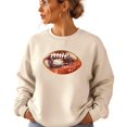 thumbnail image 3 of Ink-Printed Glitter Effect Football Sweatshirt for Women and Teens Cute Girly Football Season Game Day Pullover Sand Sweatshirt Adult Medium, 3 of 8