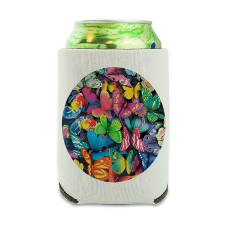 

Butterfly Butterflies Rainbow Magic Can Cooler - Drink Sleeve Hugger Collapsible Insulator - Beverage Insulated Holder
