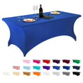 thumbnail image 1 of Lzy Cubierta De Mesa Elástica Ajustada De Spandex Para Mesa Plegable De 6 Pies O 4 Pies U 8 Pies Mantel De Cóctel Rectangular Perfecto Para Fiestas O Banquetes, 1 of 5