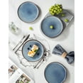 thumbnail image 5 of Ceramic Dessert Plates Set of 4 - 8.25 Inch Round Stoneware Dinnerware for Kitchen, Dishwasher & Microwave Safe (Blue), 5 of 6