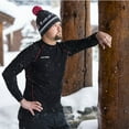 thumbnail image 2 of Polaris  Knit Retro Cuff Beanie Pom Warm Stretch Comfortable Winter Hat - Black - One Size 2867754, 2 of 6