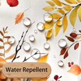 thumbnail image 2 of Fall Pumpkin Shower Curtain, Autumn Leaves Thanksgiving Harvest Bathroom Curtains, Home Decor Waterproof Fabric Machine Washable with Hooks Set, 71 x 71 Inch, 2 of 6