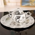thumbnail image 3 of Juego de té blanco plateado, cuatro tazas por plato, una tetera pequeña, taza de té Kung Fu, estilo de alta gama, 3 of 6