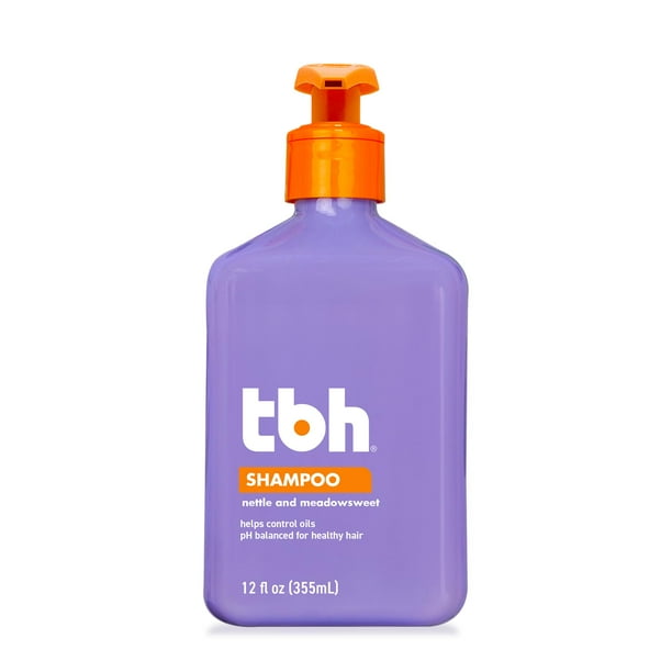 Champú Tbh Teen & Kids - Champú hidratante ligero y desenredante para cabello seco, graso, fino y rizado y todo tipo de cabello - Champú para preadolescentes y niños - Sin sulfato parabenos - 12 oz