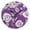 Black, variant on Purple Background Roses Retro Style Round Wall Clock Silent Analog Battery Operated Black Pointer Home Decor 9.84" Diameter