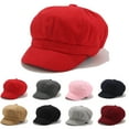 thumbnail image 2 of Soft 8 Panel Vintage Cabbie Octagonal Hat for Women, Trendy Newsboy Cap with Visor Beret Style for Summer and Autumn, Fashionable Octagonal Cap for Outdoor Casual Wear,Grey, 2 of 8