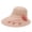 Orange, variant on Foldable Straw Sun Hats for Women Summer Lightweight Floral Side Decor Summer Beach Hat Breathable UV Protection Wide Brim Travel Outing Fashion Sun Cap Pink