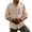 Beige, variant on Men's Vintage Shirt Retro Long Sleeve Button Down Collarless Shirts Summer Lightweight Work Shirt with Chest Pocket Purple XL