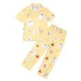 thumbnail image 4 of HAYIMI Kids Halloween Girls Spring Autumn Button Short Sleeve Lapel Blouse Tops Long Pants Pajama Set Casual Homewear, 3-4 Years, 4 of 4
