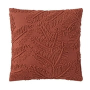 Mainstays Decorative Pillow, Fern Pattern, Gray, 18 in x 18 in