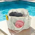 thumbnail image 6 of Summercome Large Mesh Beach Tote Bag, Pool Bags with 2 Inner Zipper Waterproof Pockets for Family Pool Bag for Swim Toys Towels Cruise Vacation Essentials, Beige, 6 of 6