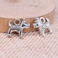 thumbnail image 3 of HOOUN 100 Pcs Antique Silver Dog Charms Pendant 13x13MM B16219, 3 of 3