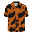 thumbnail image 4 of COSFO Short Sleeve Men Shirts Leopard Print Collared Casual Tops Regular Fit Button Down Beach Shirts, 4 of 5