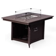 thumbnail image 4 of WestinTrends Helios 46" Modern Outdoor 55,000 BTU Patio Gas Propane Rectangle Deck Fire Pit Table (Rocks Not Included), Dark Brown, 4 of 14