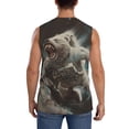 thumbnail image 4 of Balery Astronaut Polar Bear Roar Camisetas sin mangas para hombre, absorbe la humedad y protege contra el mal olor.-3X-Large, 4 of 7