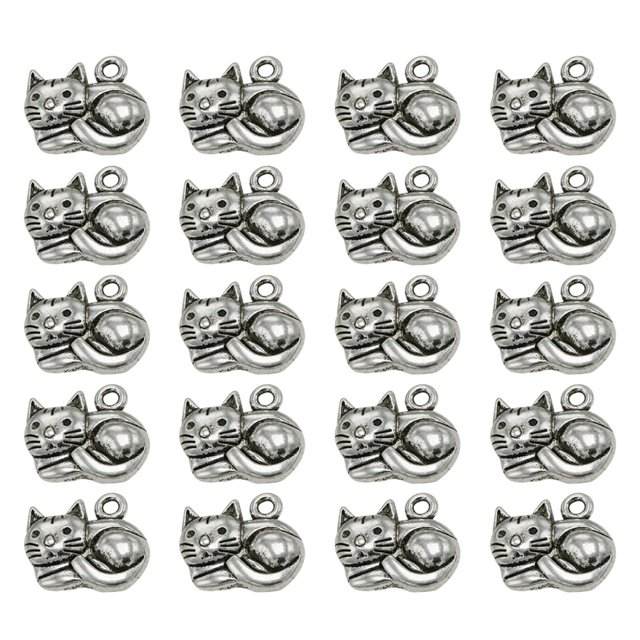 KALLORY 20Ud Colgante Charm De Aleación Plata Para Collares Pulseras Y Llaveros