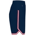 thumbnail image 4 of Holloway Sportswear XS Womens RETRO BASKETBALL SHORTS Navy/Scarlet/White 224377, 4 of 7