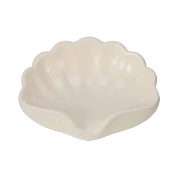 DefiDgd Shell Shaped Soap Dish,Stylish Drain Decorative Bar Soap Tray for Bathroom Kitchen Sink Shower Countertop Vanity Small Item Organizer(White)