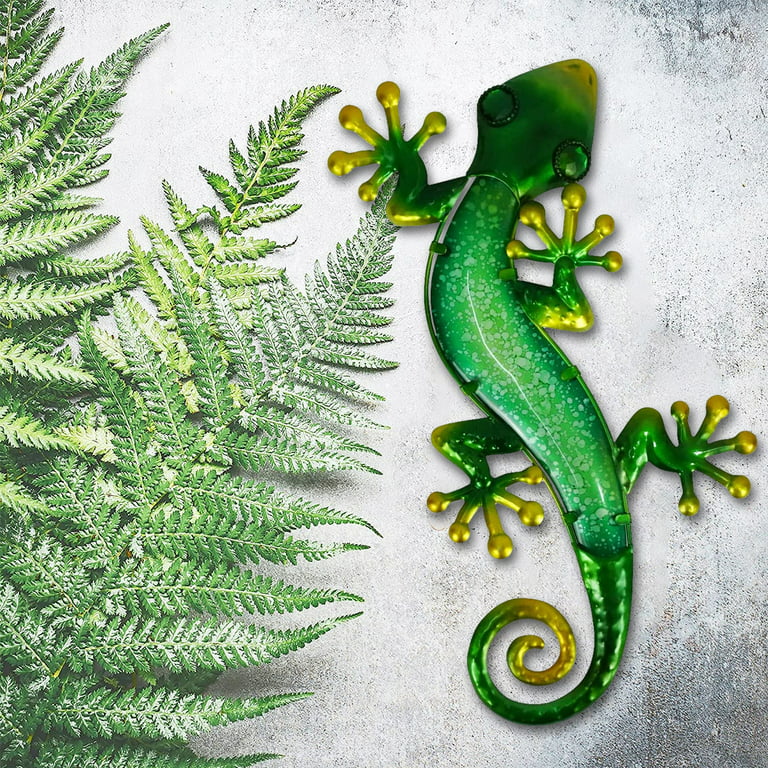 Lieonvis Gecko Wall Decor Metal Gecko Wall Art 3D Lizard Metal