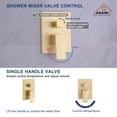 thumbnail image 4 of Boyel Living Shower System 12 inches Ceiling Mount 2-Functions Shower Faucet Set with Handheld Shower,Brushed Gold, 4 of 10