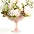 thumbnail image 2 of Koyal Wholesale 8-Inch Blush Pink Glass Compote Bowl Pedestal Flower Bowl Centerpiece, 2 of 2