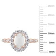thumbnail image 3 of Everly Women's Opal and Topaz 14k Rose Gold Ring, 3 of 8