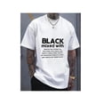 thumbnail image 1 of BLACK Print, Men's Graphic Design Crew Neck Novel T-shirt, Casual Comfy Tees Tshirts For Summer, Men's Clothing Tops For Daily Vacation Resorts Tee For Adult, Men, Women, Teen, Teenager, Adolescent,, 1 of 6
