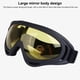 thumbnail image 5 of Gafas de esquí para moto con parabrisas - OTG sobre el cristal, lente cilíndrica ancha, antiempaña, espuma multicapa, amarillo/gris/multicolor, 7,08x3,14 in, 5 of 8