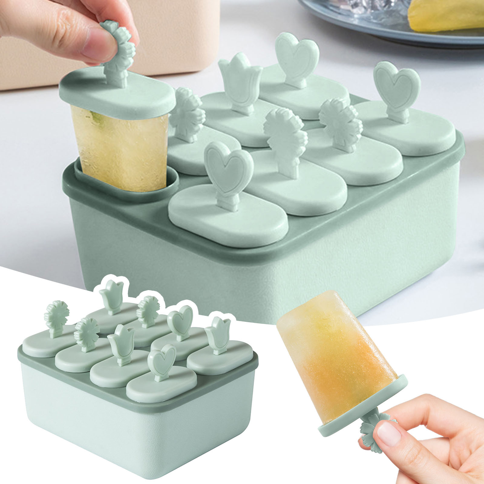 Popsicle Mold Home Made Popsicle Sorbet Popsicle Children's 8 Grid ...