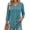 Wheat Blue, variant on 3/4 Length Sleeve Womens Tops V Neck Pleated Blouses Dressy Casual Tunic Spring Summer Shirts
