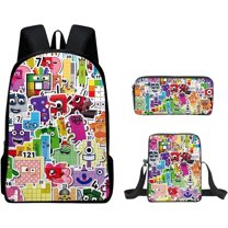 NumberBlocks Cartoon Casual Backpack Laptop Travel Backpacks Schoolbag Bookbag Bags Style-2