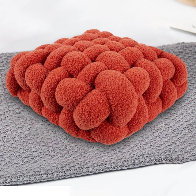 Maoww Modern Knot Cushion Soft Mat Creative Throw Pillows for Cafe Bedroom Decor Red