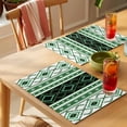 thumbnail image 4 of Green Black Southwest Placemats Set of 8 Farmhouse Aztec Boho Ethnic Art Place Mats Indoor Wipeable Table Mats Washable Cloth Dining Table Placemats for Kitchen Holiday Party Home Decor 13x19 Inch, 4 of 9